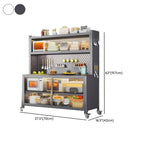 Modern Metal Adjustable Shelving Narrow Sideboard