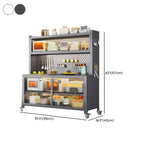 Modern Metal Adjustable Shelving Narrow Sideboard