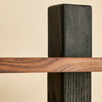 Elegant Ash Wood Open Back Display Vertical Bookcase