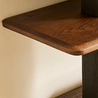 Elegant Ash Wood Open Back Display Vertical Bookcase