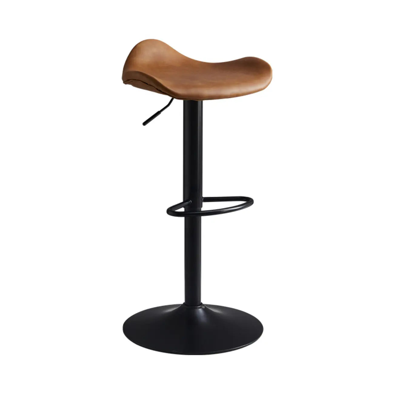 Adjustable Swivel Leather Modern Backless Bar Stools