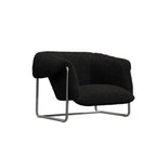 Simple Modern Sherpa Accent Chair with Arms