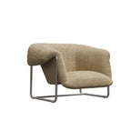 Simple Modern Sherpa Accent Chair with Arms