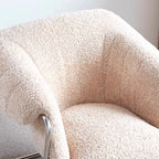 Simple Modern Sherpa Accent Chair with Arms
