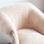 Simple Modern Sherpa Accent Chair with Arms