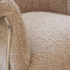 Simple Modern Sherpa Accent Chair with Arms