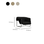 Simple Modern Sherpa Accent Chair with Arms