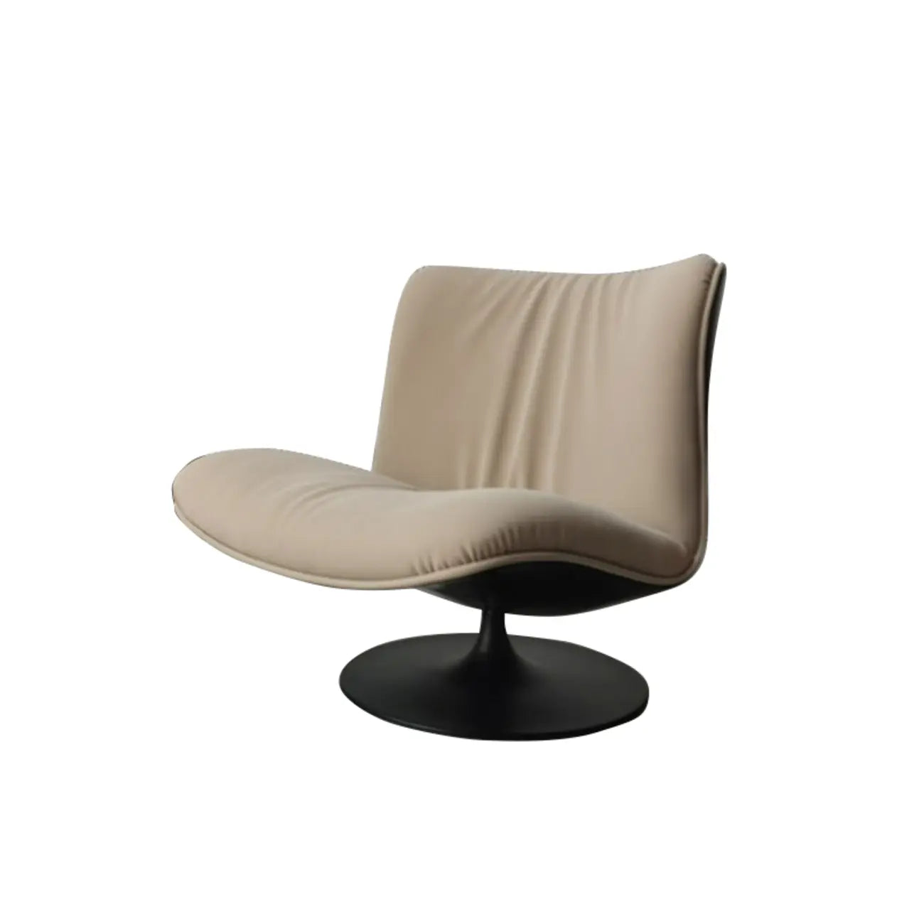 Swivel High-Back Tech Cloth Armless Accent Chair
