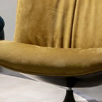 Swivel High-Back Tech Cloth Armless Accent Chair