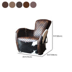 Small Accent Chair Genuine Leather Living Room