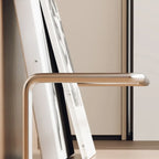 Elegant White Multi-function Wooden Wheel Side Table