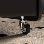 Adjustable Modern Nut-brown Wood Rolling Coffee Table