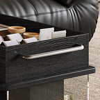 Black Lift Top Storage Rolling Coffee Table For Living Room