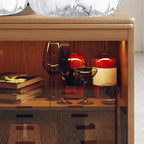 Modern Folding Table Top Wood Mobile Side Table with Wheels