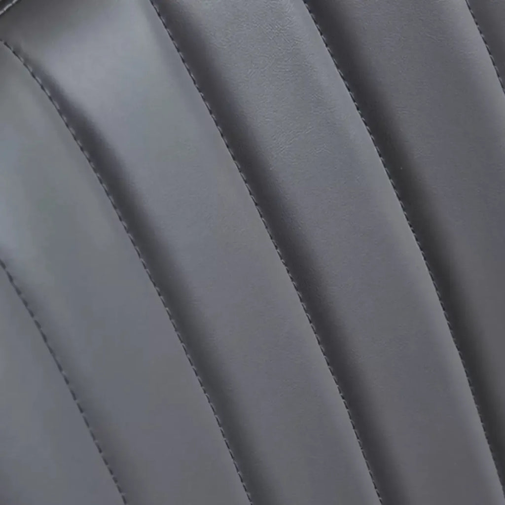 Minimalist Low Back Trufted Leather Upholstered Dining Chair