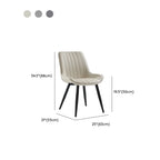 Minimalist Low Back Trufted Leather Upholstered Dining Chair
