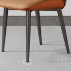 Modern Upholstered Faux Leather Armless Dining Chair
