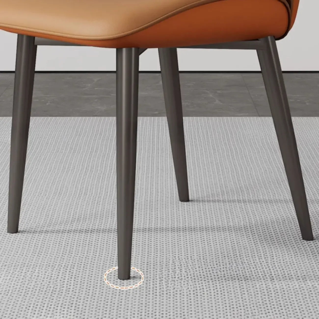 Modern Upholstered Faux Leather Armless Dining Chair