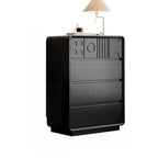 Art Deco Inspired Wood Dresser with Geometric Carvings