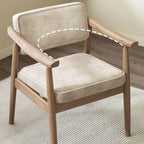 Scandinavian Modern Solid Wood Upholstered Dining Chair