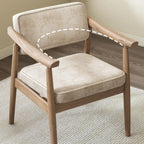 Scandinavian Modern Solid Wood Upholstered Dining Chair
