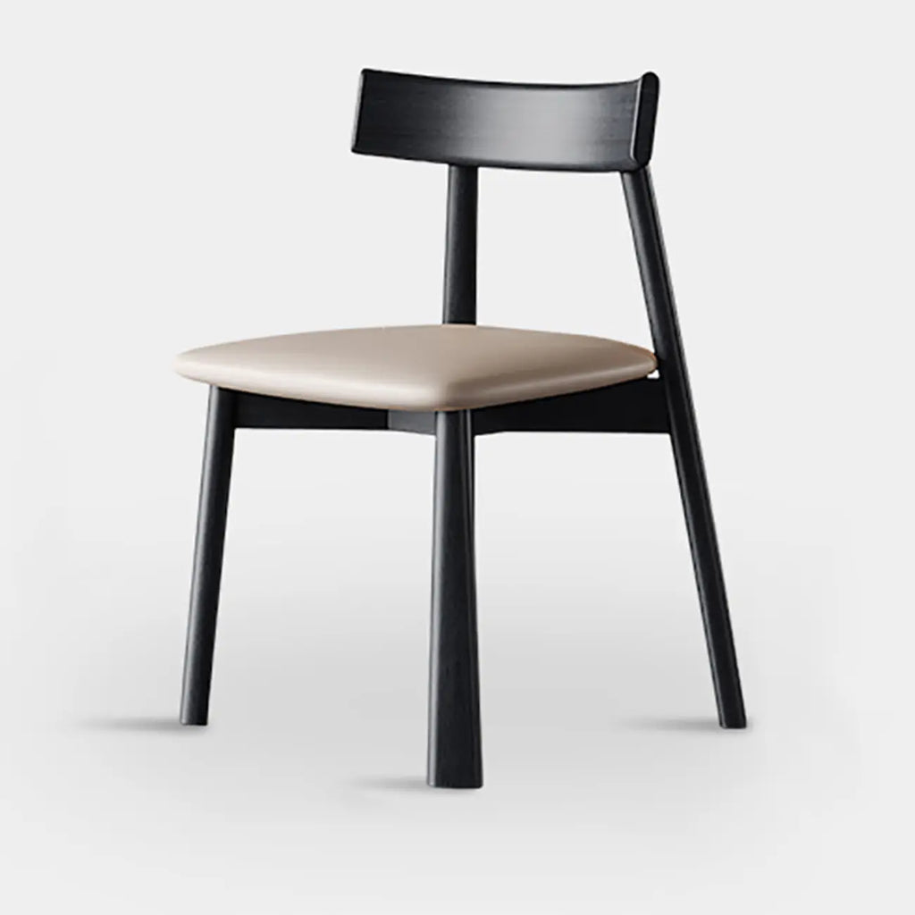 Modern Faux Leather Upholstered Low Back Dining Chair