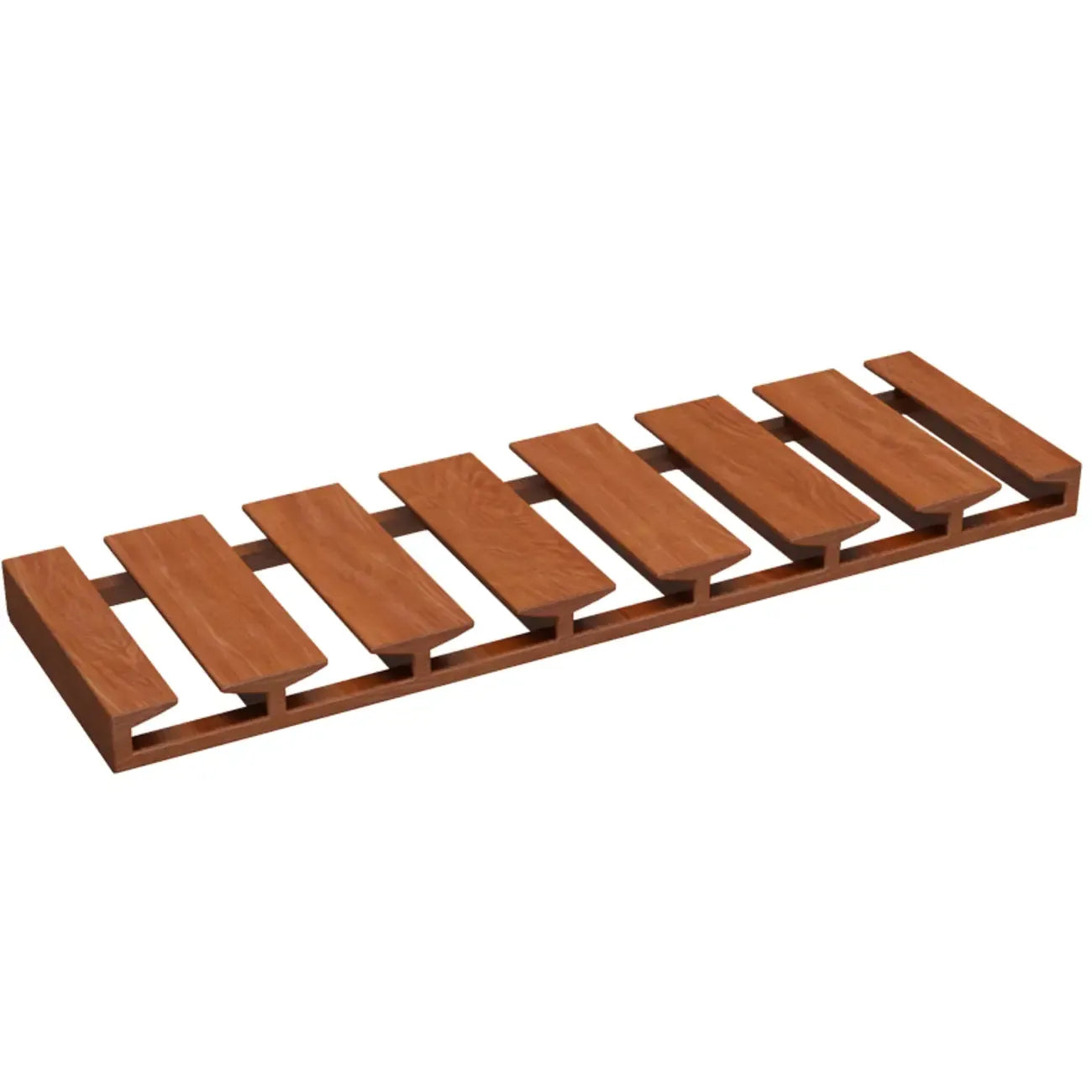 Contemporary Chestnut Wooden Hanging Wine Glass Rack