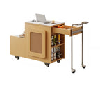 Multifunctional Sintered Stone Top Wheeled Cart Side Table