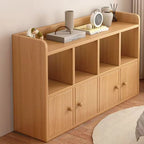 Brown Modern Wood Horizonal Cube Bookcase with Storage