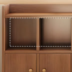 Brown Modern Wood Horizonal Cube Bookcase with Storage
