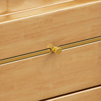 Narrow Sintered Stone Top Wheeled Side Table with Drawers