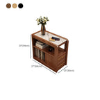 Narrow Sintered Stone Top Wheeled Side Table with Drawers