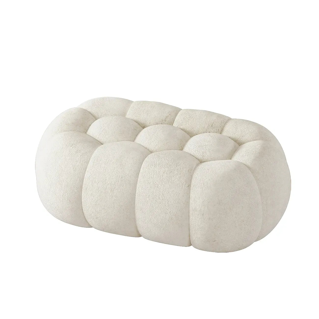 Contemporary Cloud Shaped Upholstered Bedroom Bench