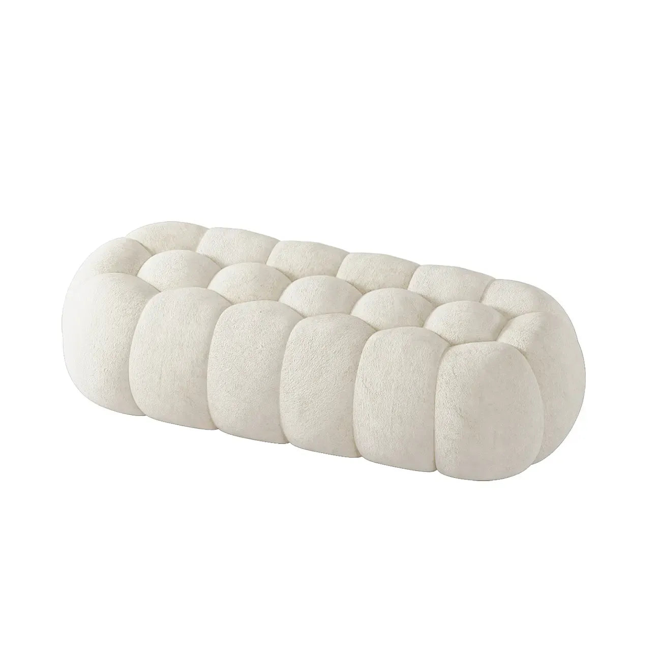 Contemporary Cloud Shaped Upholstered Bedroom Bench