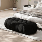 Contemporary Cloud Shaped Upholstered Bedroom Bench