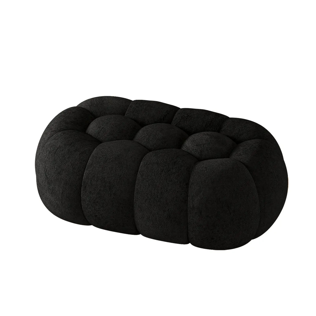 Contemporary Cloud Shaped Upholstered Bedroom Bench