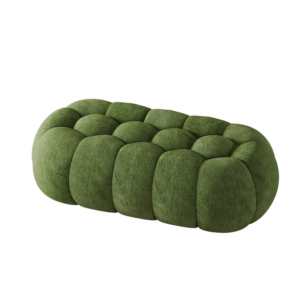 Contemporary Cloud Shaped Upholstered Bedroom Bench
