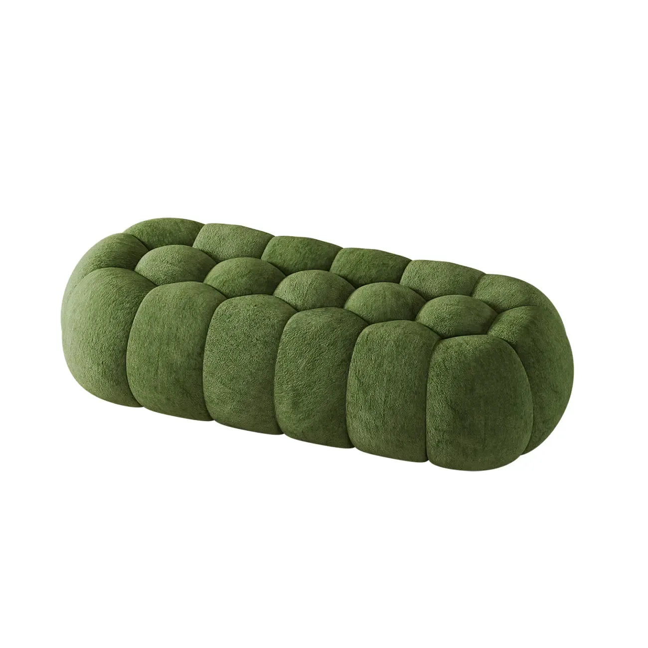Contemporary Cloud Shaped Upholstered Bedroom Bench