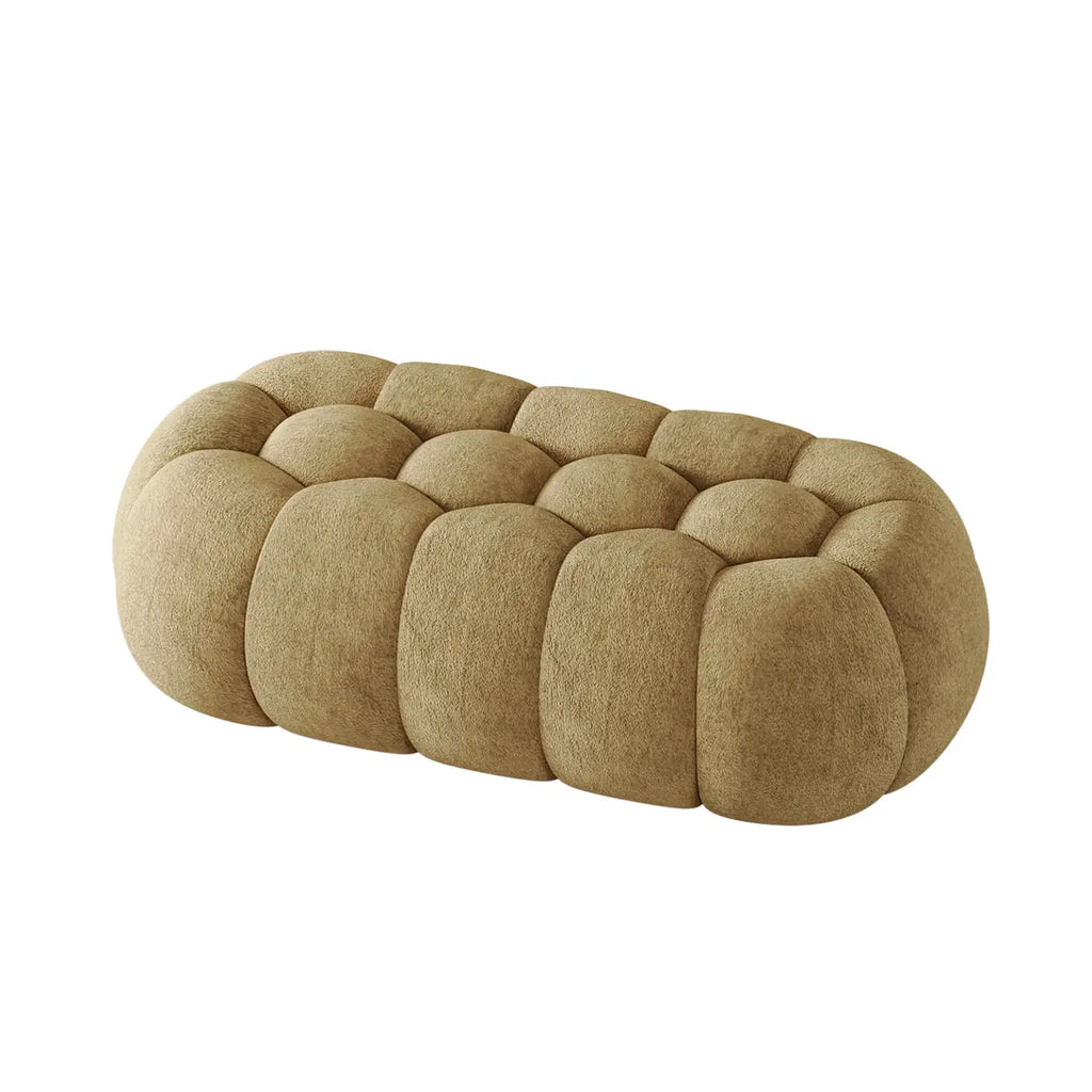 Contemporary Cloud Shaped Upholstered Bedroom Bench