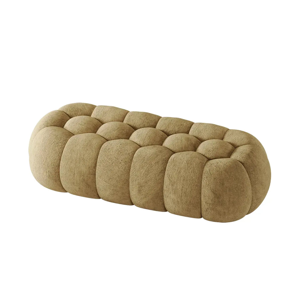 Contemporary Cloud Shaped Upholstered Bedroom Bench