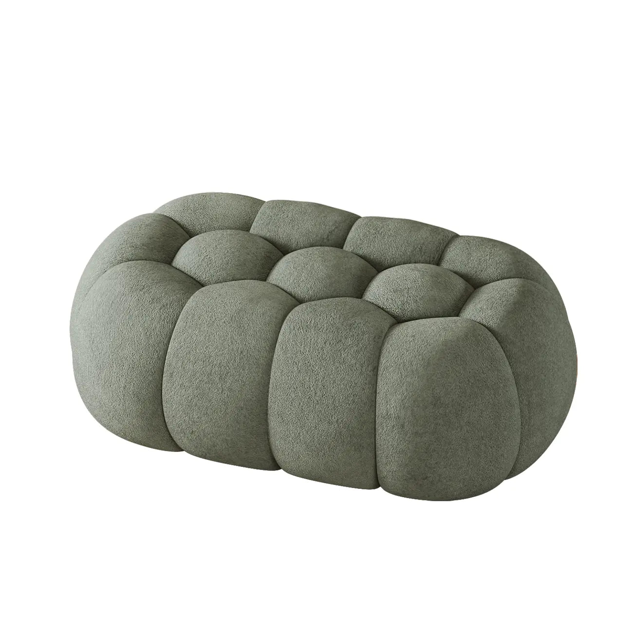 Contemporary Cloud Shaped Upholstered Bedroom Bench