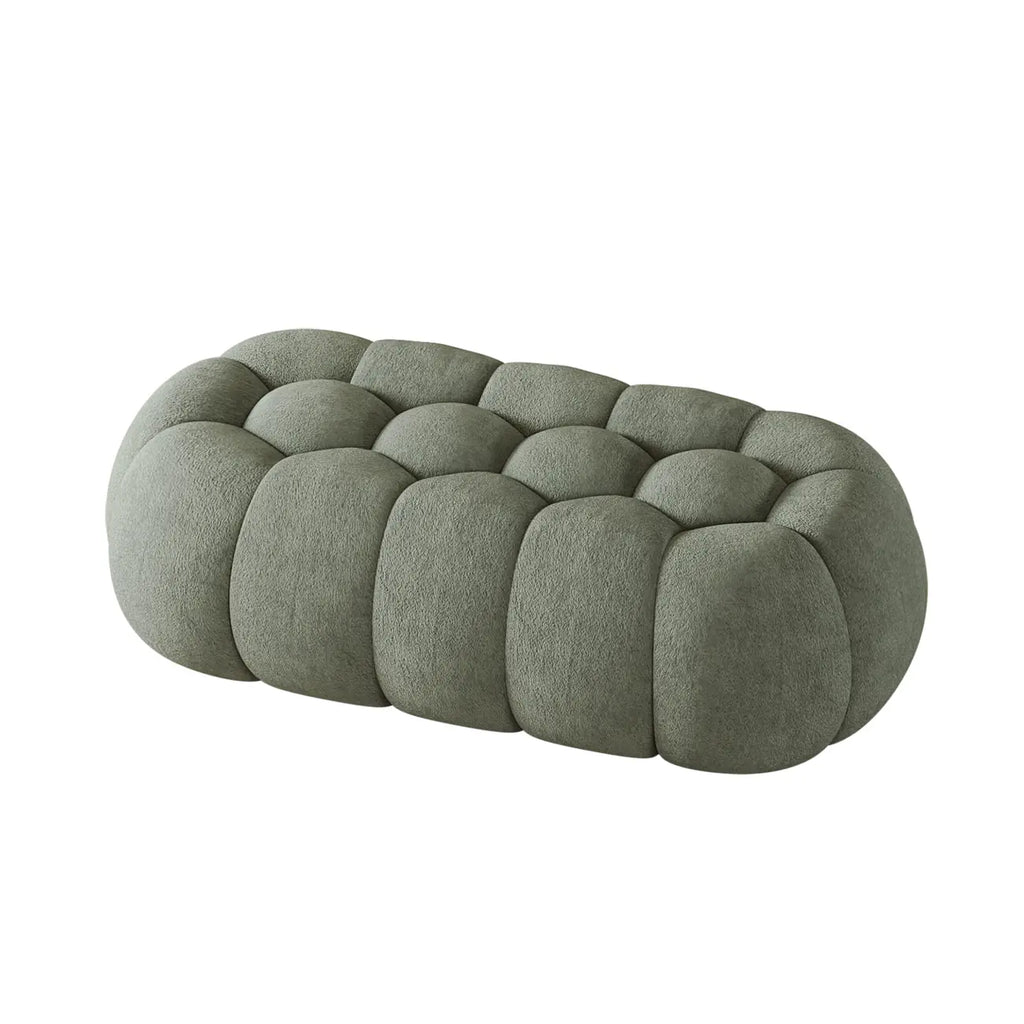Contemporary Cloud Shaped Upholstered Bedroom Bench