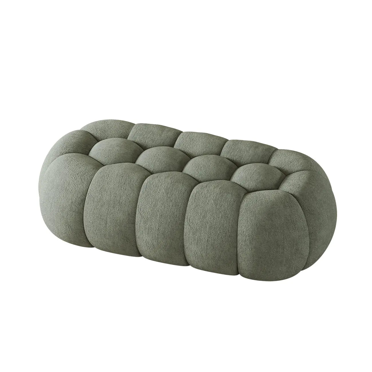 Contemporary Cloud Shaped Upholstered Bedroom Bench