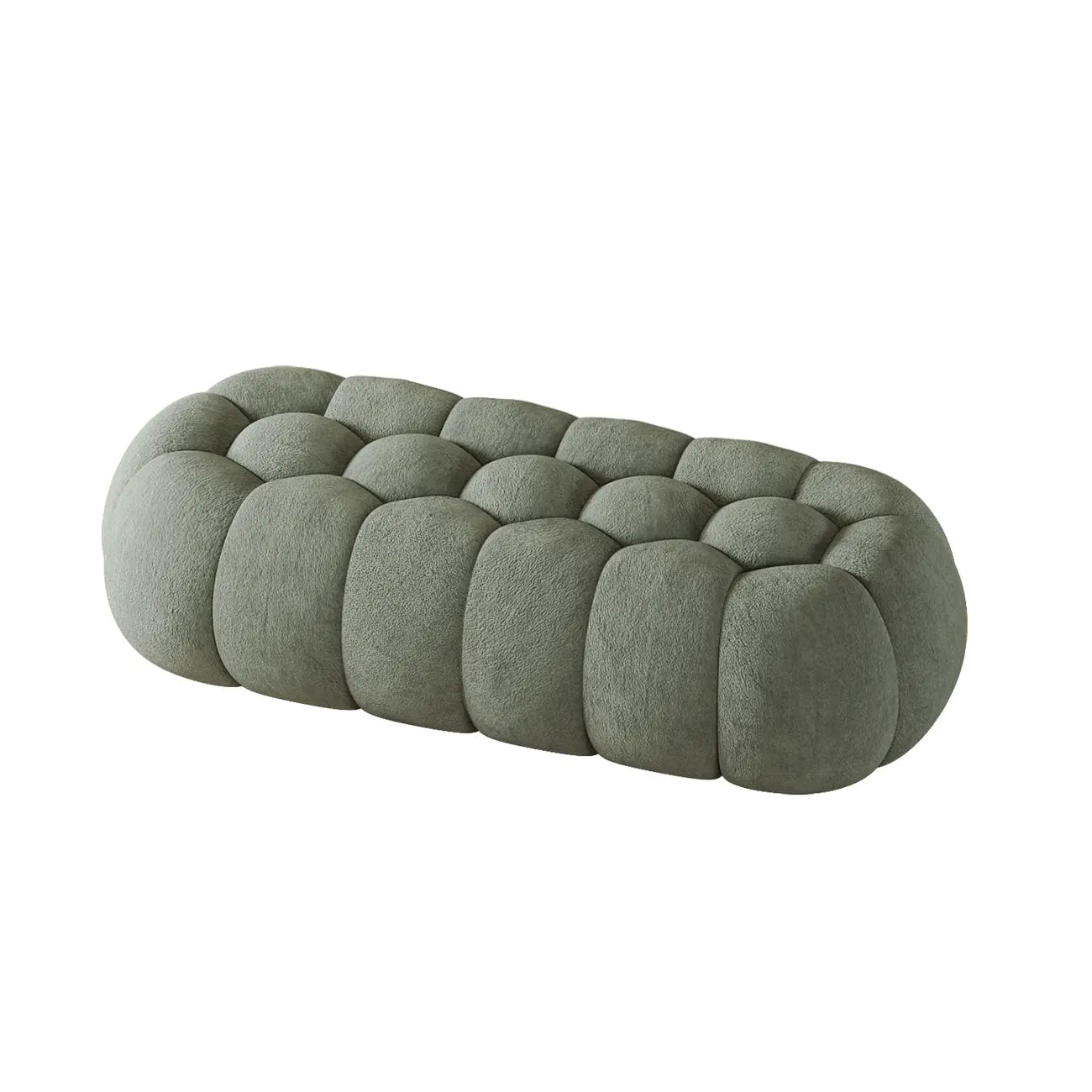 Contemporary Cloud Shaped Upholstered Bedroom Bench