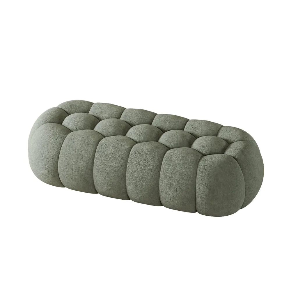 Contemporary Cloud Shaped Upholstered Bedroom Bench
