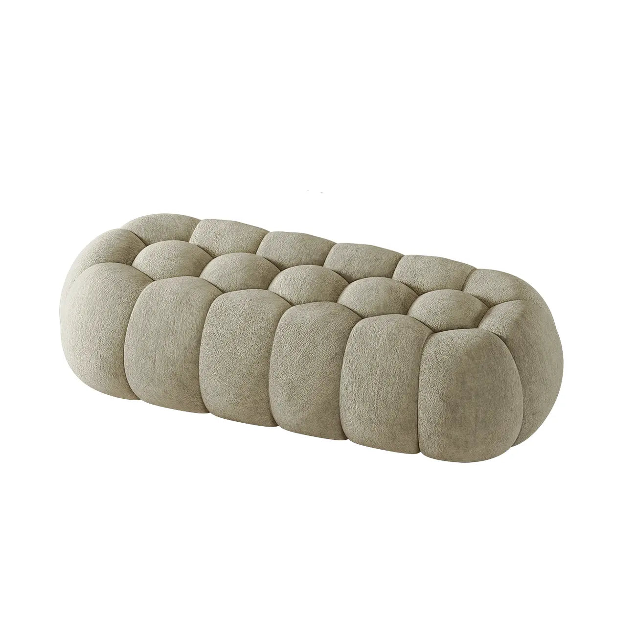 Contemporary Cloud Shaped Upholstered Bedroom Bench
