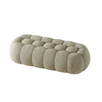 Contemporary Cloud Shaped Upholstered Bedroom Bench