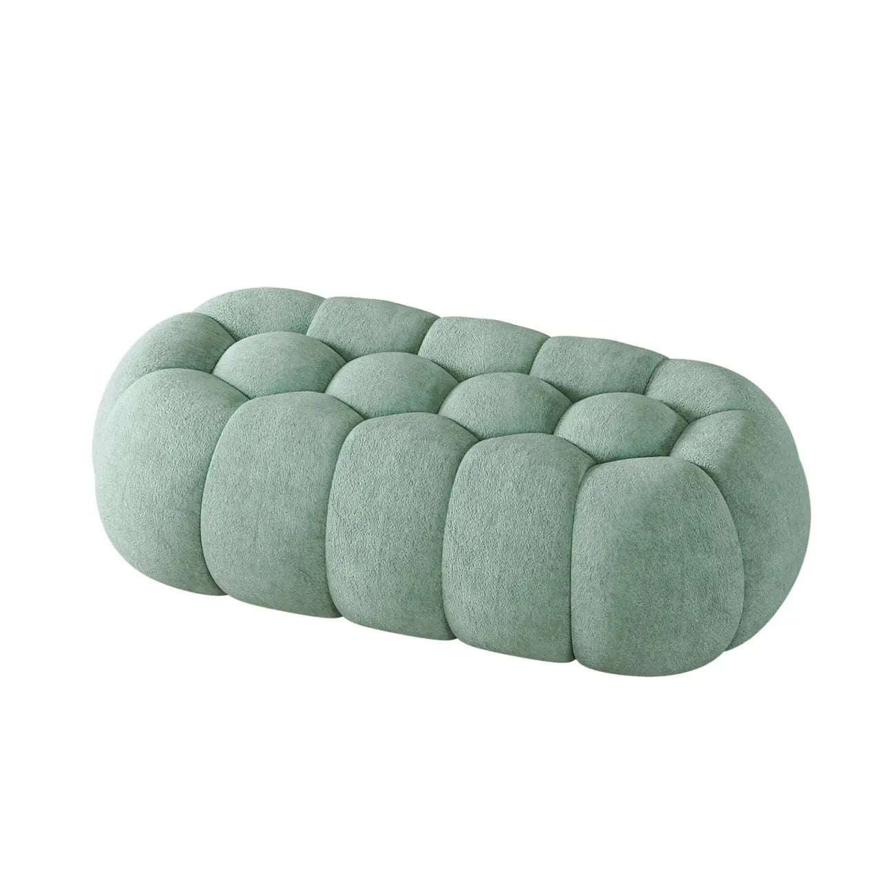 Contemporary Cloud Shaped Upholstered Bedroom Bench