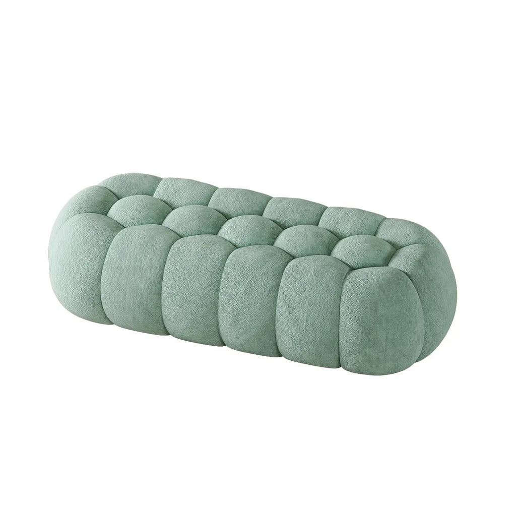 Contemporary Cloud Shaped Upholstered Bedroom Bench