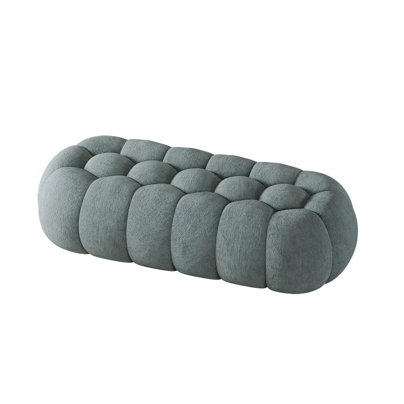 Contemporary Cloud Shaped Upholstered Bedroom Bench